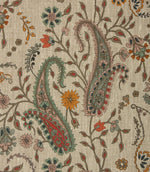 Rebecca Linen Paisley Fabric / Multi - Just Fabrics