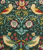Strawberry Thief Fabric / Dark Green - Just Fabrics
