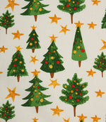 Festive Spruce Fabric / White - Just Fabrics