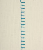 Stitched Up Fabric / Ivory / Teal - Just Fabrics