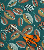Feather Outdoor Fabric / Petrol - Just Fabrics