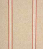 Linen Stripe Fabric / Red - Just Fabrics