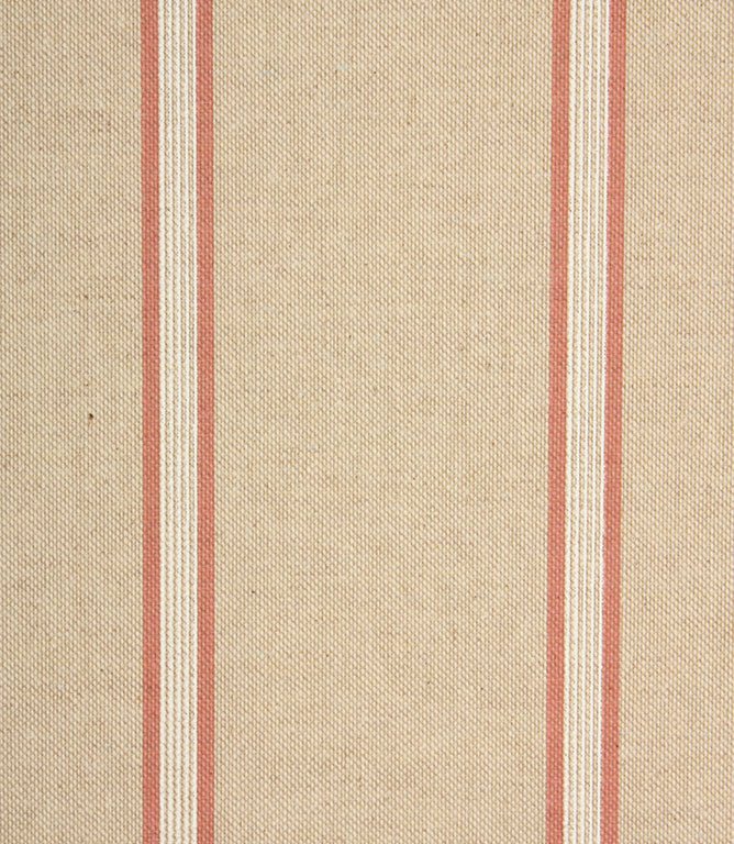 Linen Stripe Fabric / Red - Just Fabrics