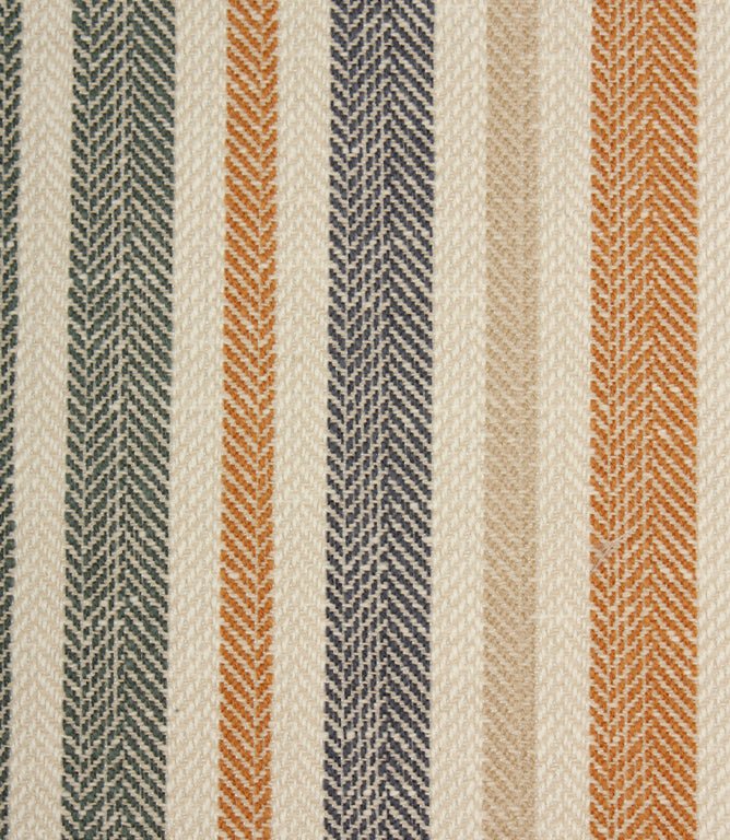 Bourton Stripe Fabric / Burnt Orange - Just Fabrics