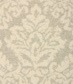 Hester Damask Fabric / Silver - Just Fabrics