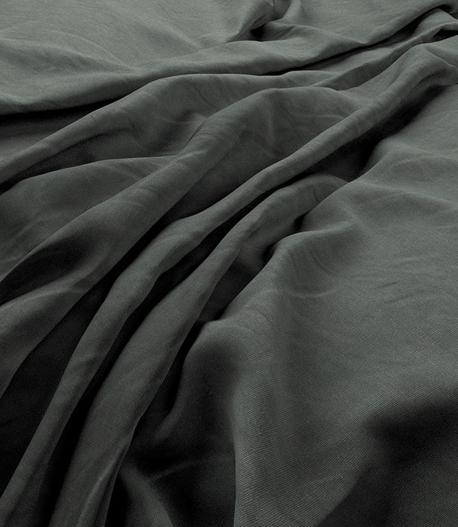 Laundered Linen Fabric / Pewter - Just Fabrics