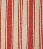Aldsworth Stripe Fabric / Red - Just Fabrics