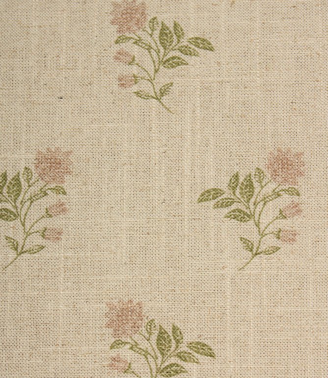 Meadow Blossom Fabric / Blush / Sage Green - Just Fabrics
