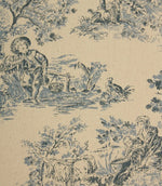 Chateau Toile Fabric / Blue - Just Fabrics