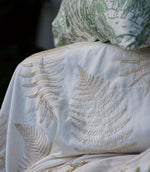 Fern Embroidery Fabric / Powder Blue - Just Fabrics