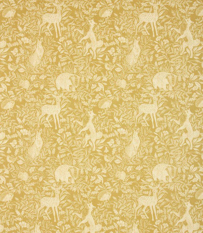 Forest Matt PVC Fabric / Ochre - Just Fabrics