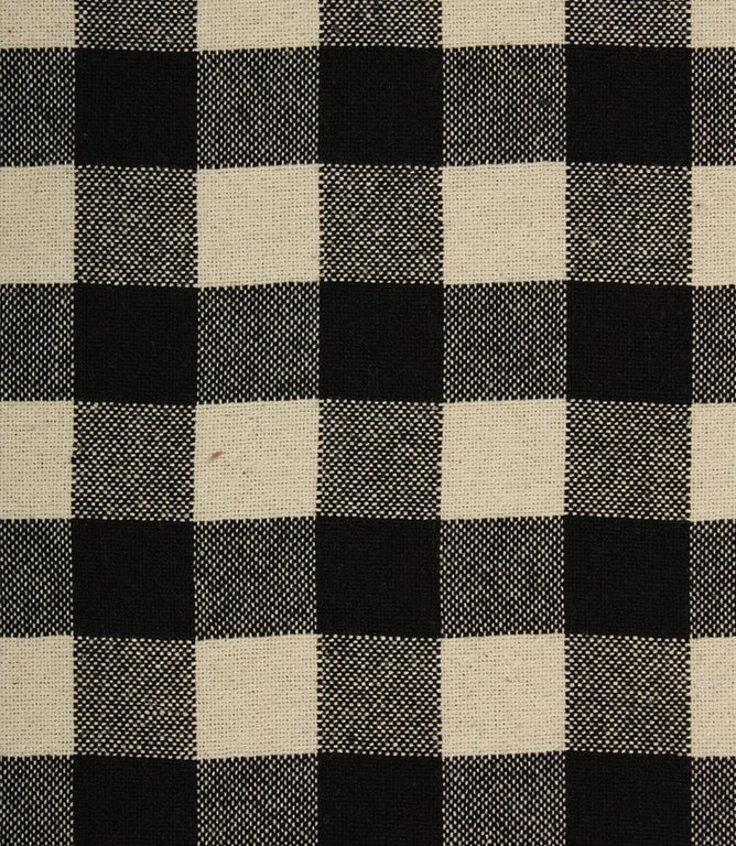 Aldsworth Check Fabric / Noir - Just Fabrics
