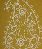 Kashmir Fabric / Ochre / Ivory - Just Fabrics