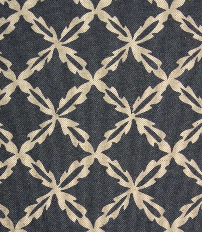 Hedgerow Tile Fabric / Indigo - Just Fabrics
