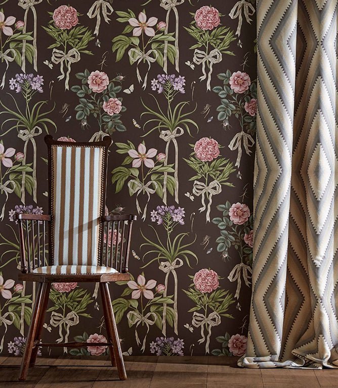 Regency Aperigon Fabric / Nut / Alabaster - Just Fabrics