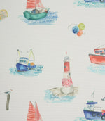 Seaside Sailboats Outdoor Fabric / Multi - Just Fabrics