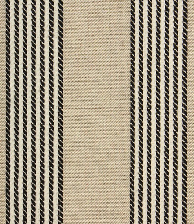 Ludlow Stripe Fabric / Black - Just Fabrics