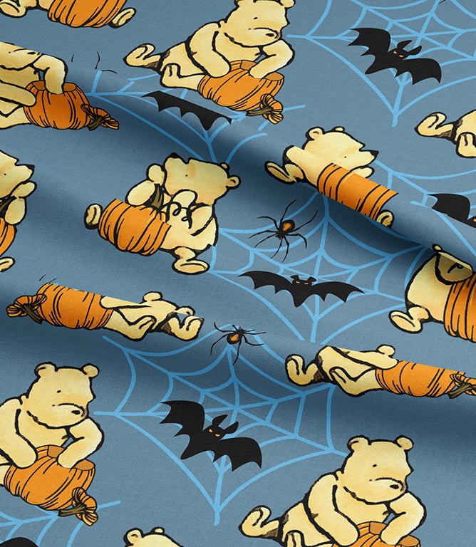 Pooh's Pumpkin Patch Fabric / Midnight - Just Fabrics