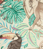 Rainforest Velvet Fabric / Aqua - Just Fabrics