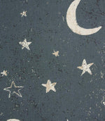 Moon Stars Fabric / Midnight - Just Fabrics