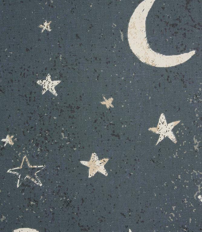Moon Stars Fabric / Midnight - Just Fabrics