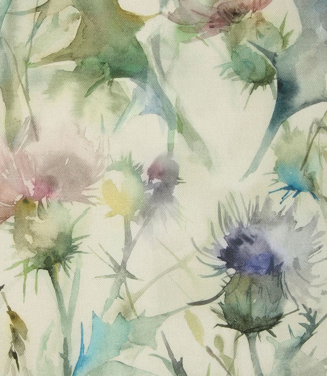 Cirsiun Fabric / Damson Cream - Just Fabrics