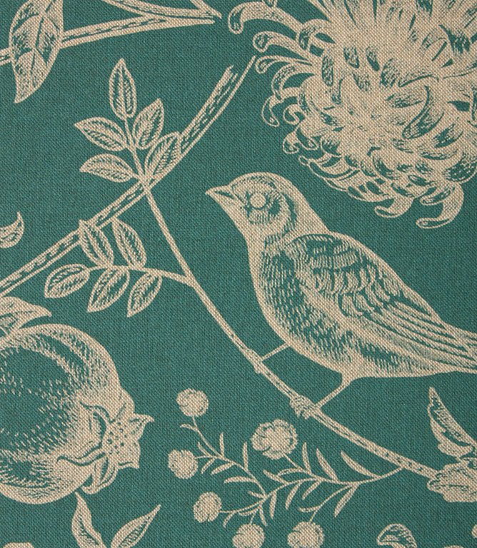 Olivia Fabric / Teal - Just Fabrics