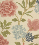 Mia Fabric / Blush / Blue - Just Fabrics