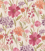 Fleur FR Upholstery Fabric / Mulberry - Just Fabrics