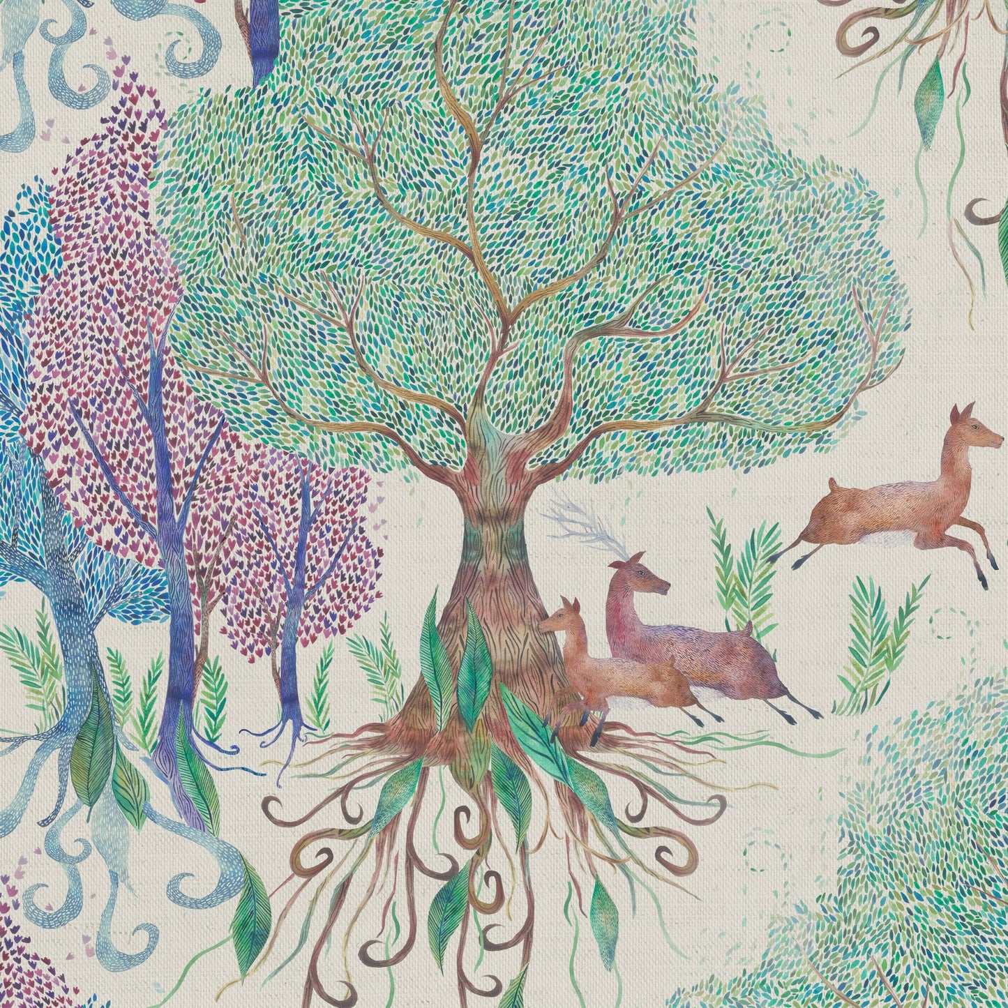 Willow Woods Fabric / Dawn - Just Fabrics