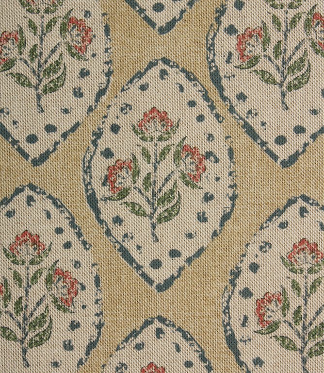 Fleur De Lune Fabric / Soft Gold - Just Fabrics