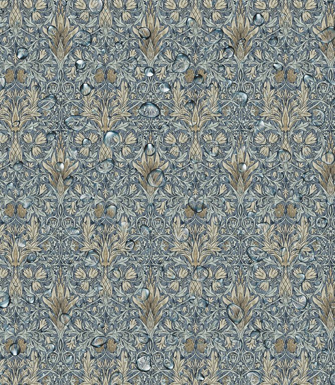 Snakeshead Oilcloth Fabric / Denim - Just Fabrics