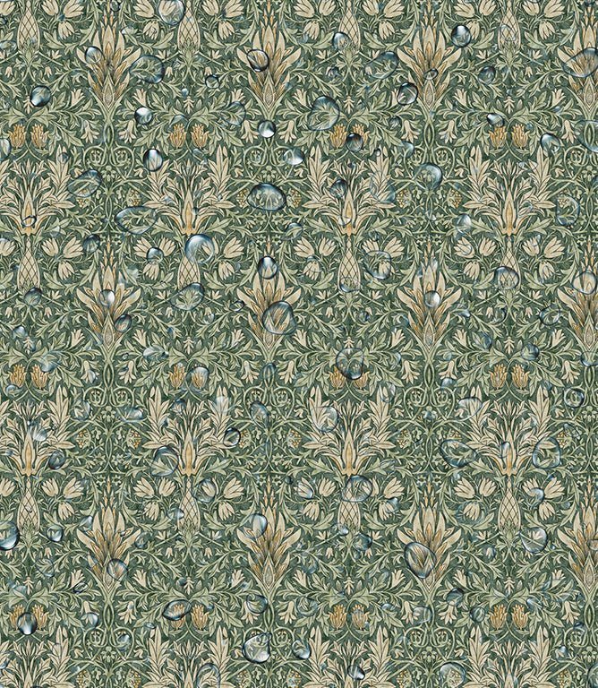 Snakeshead Oilcloth Fabric / Forest - Just Fabrics