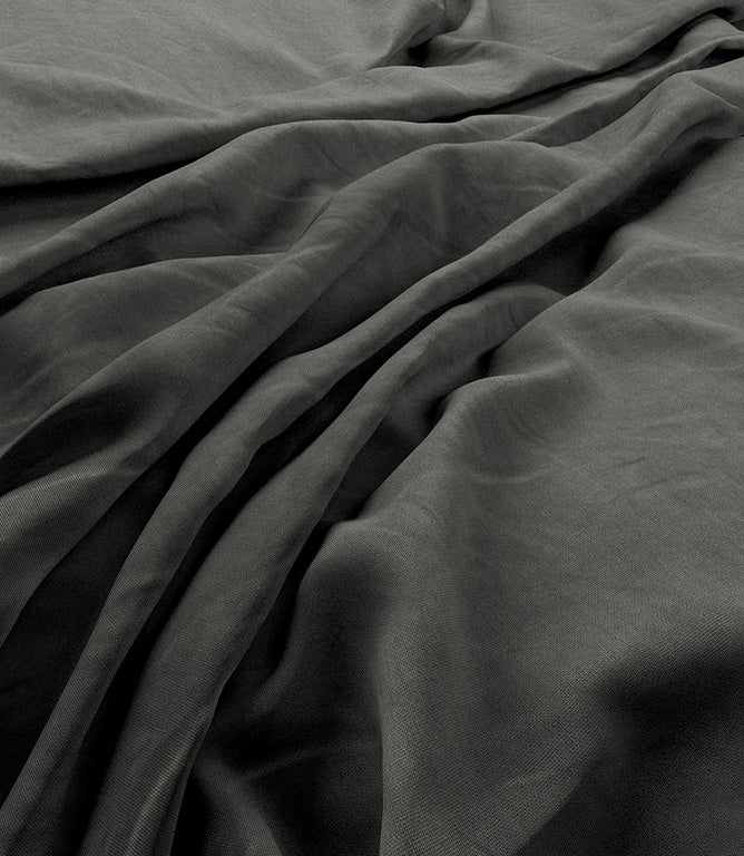 Laundered Linen Fabric / Thunder - Just Fabrics