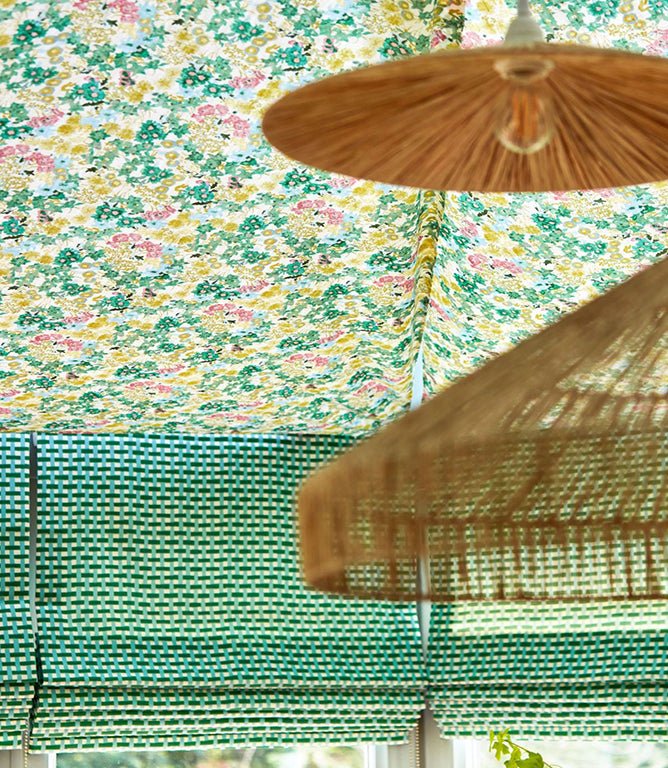 Basket Weave Fabric / Emerald / Aquamarine - Just Fabrics