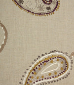Odalisque Fabric / Linen / Plum - Just Fabrics