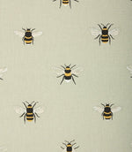 Bees Fabric / Pale Green - Just Fabrics