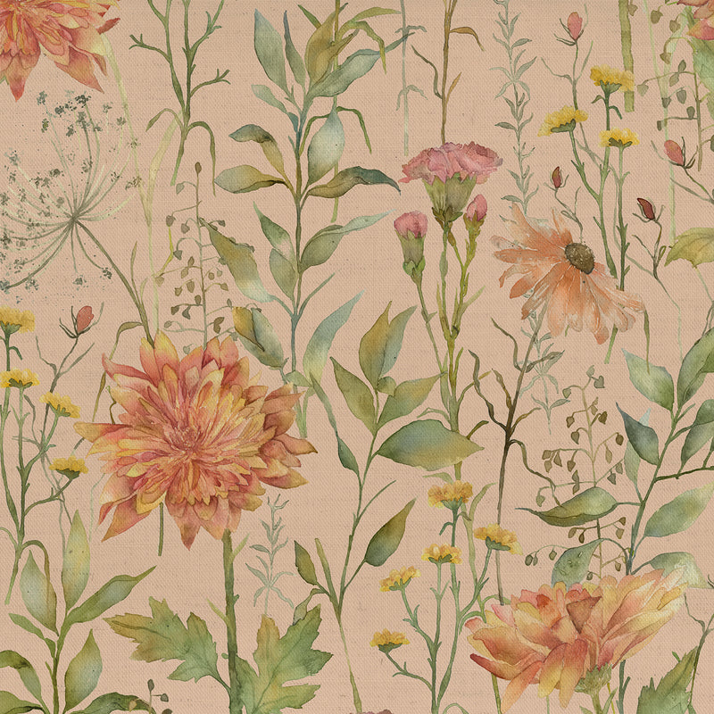 Delamere Fabric / Apricot - Just Fabrics