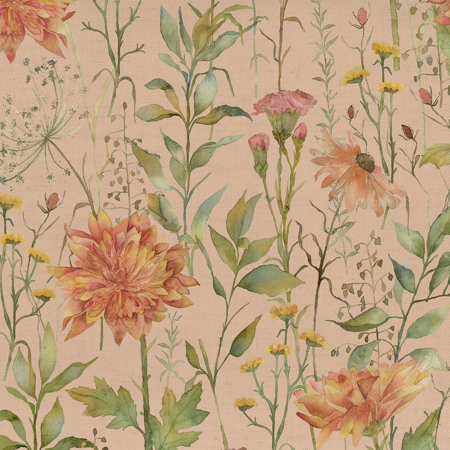 Delamere Fabric / Apricot - Just Fabrics