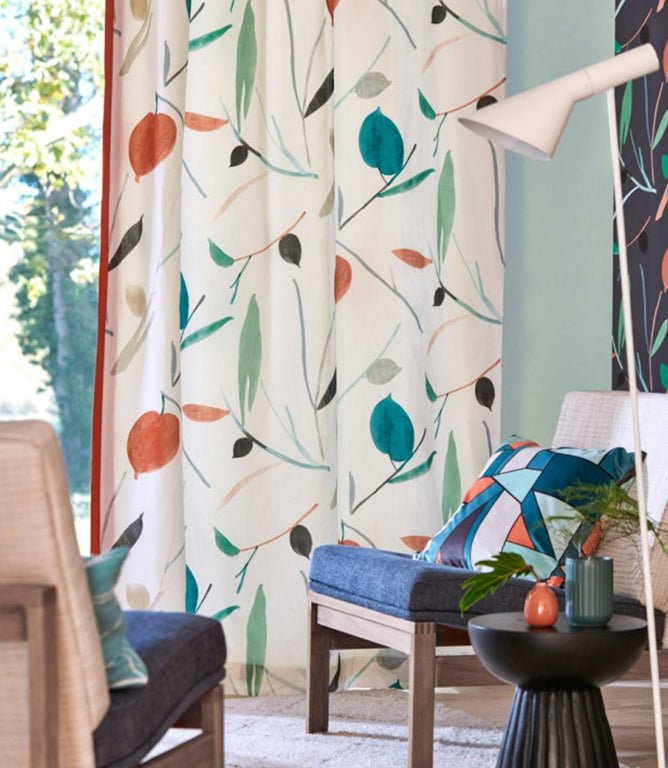 Oxalis Fabric / Papaya / Honey - Just Fabrics