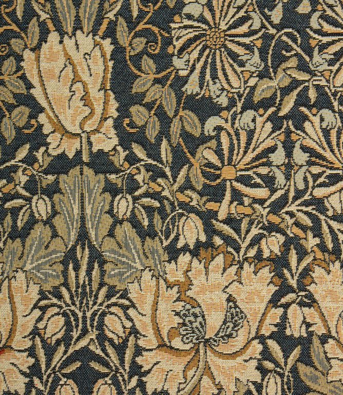Honeysuckle Tapestry Fabric / Navy - Just Fabrics