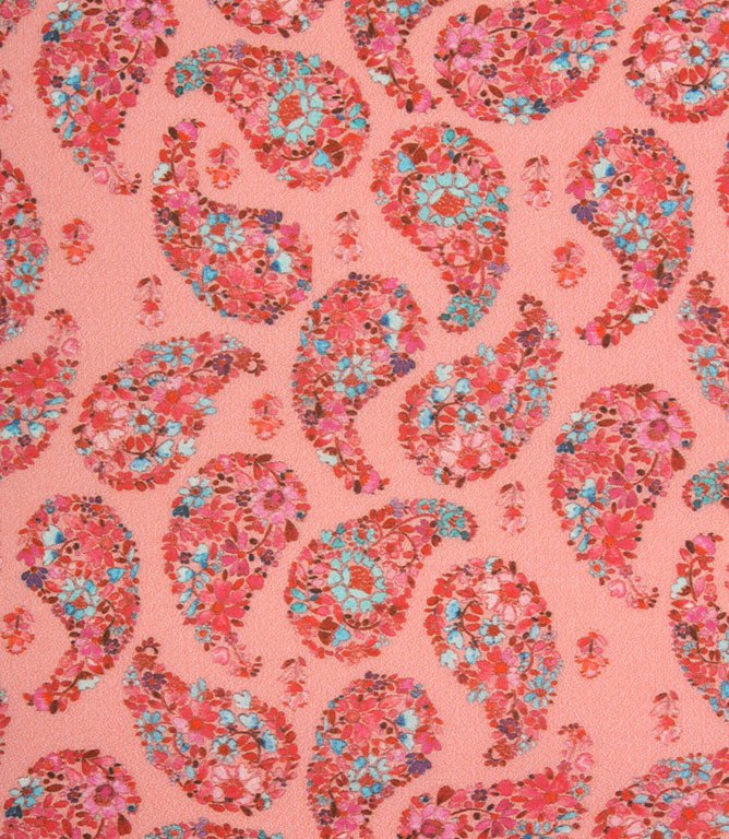 Rafiya Lomond Fabric / Ruby / Flamingo - Just Fabrics
