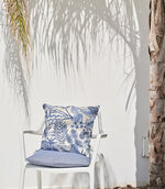 Botanical Outdoor Fabric / Indigo - Just Fabrics