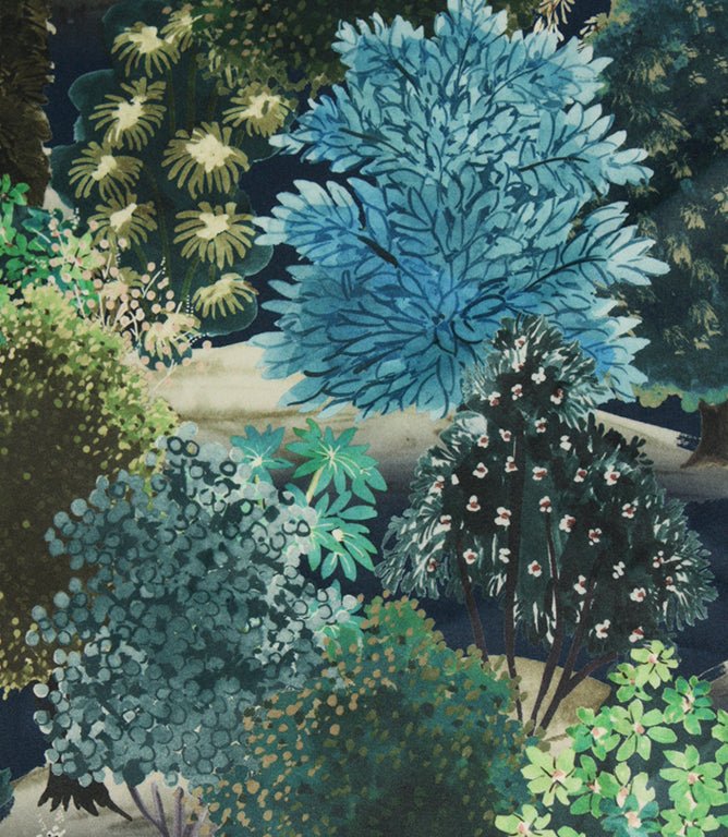 Woodvale Velvet Fabric / Navy - Just Fabrics