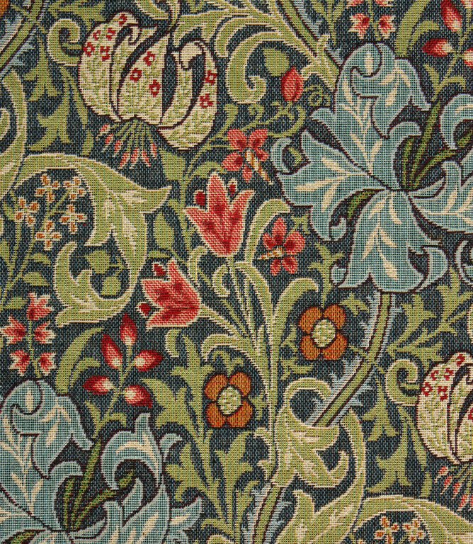 Golden Lily Tapestry Fabric / Multi - Just Fabrics