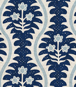 Elbury Vine Fabric / Indigo - Just Fabrics