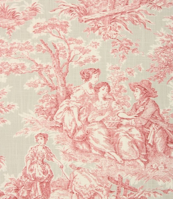 Esme Toile Fabric / Rouge - Just Fabrics