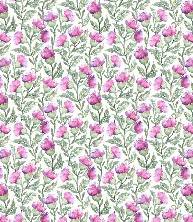 Ettrick Fabric / Fuchsia / Cream - Just Fabrics