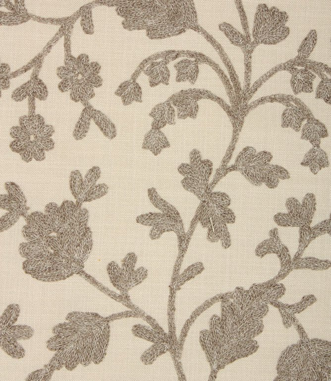 JF Crewel Fabric / Mink - Just Fabrics