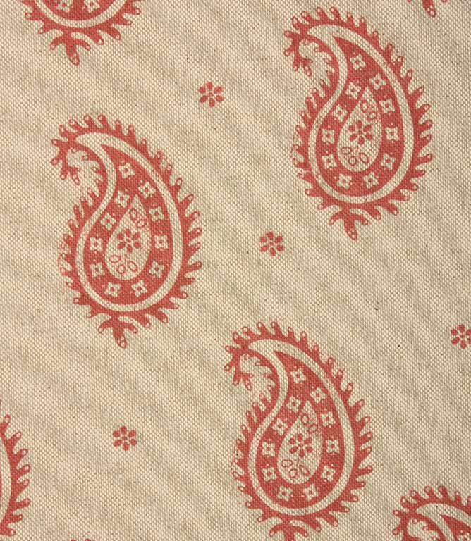 JF Paisley Fabric / Red - Just Fabrics